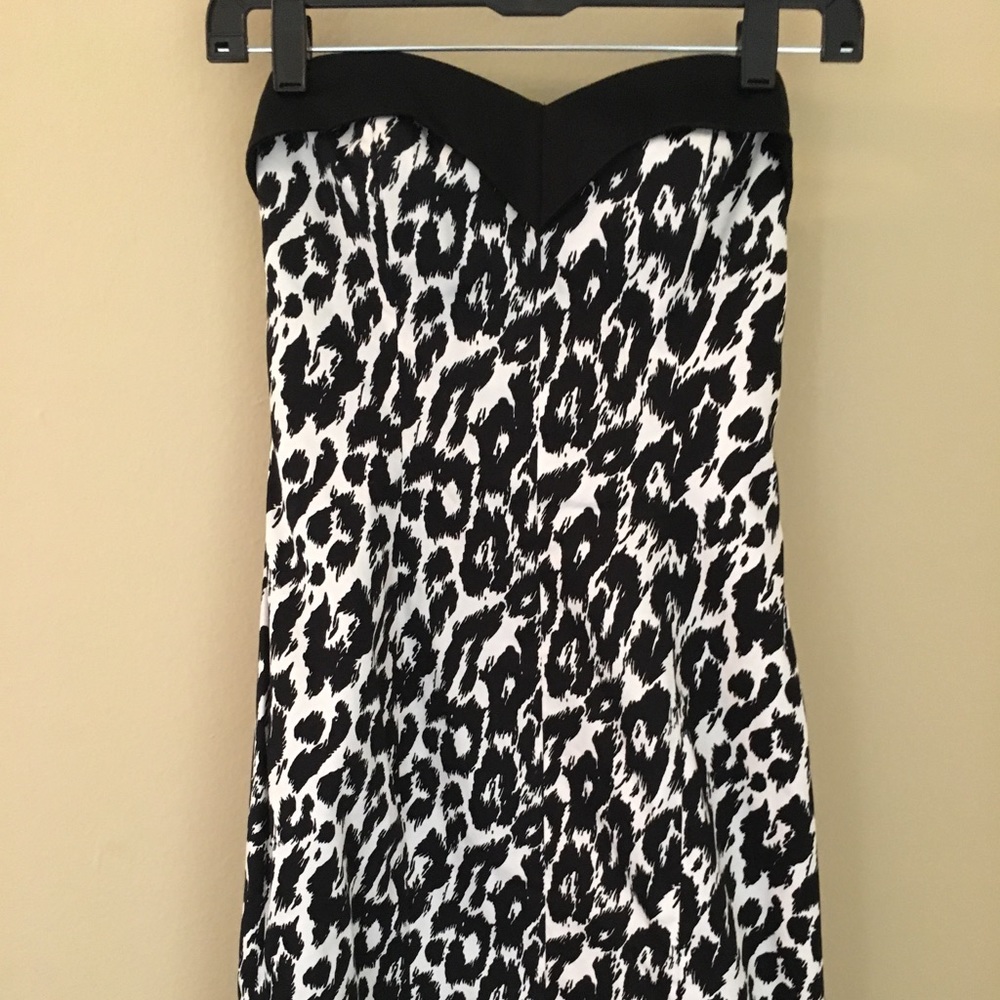 Betsy Johnson Strapless Cheetah Dress